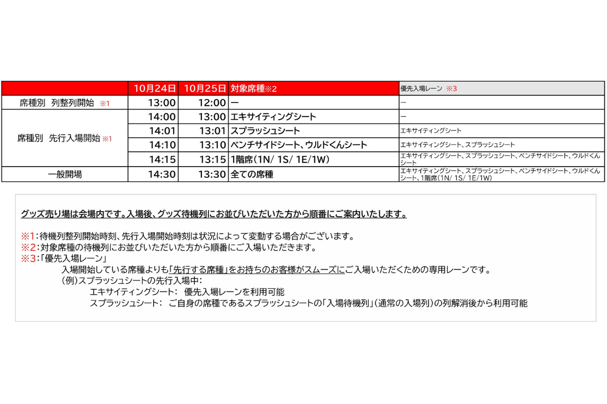 ☆先行入場について☆画像